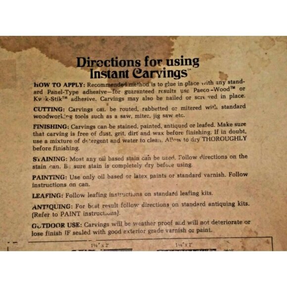 Antique Onlay Applique Furniture decor RUSTIC PAECO Wood Carved Rosette set of 4 - Picture 9 of 9